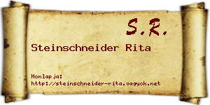 Steinschneider Rita névjegykártya